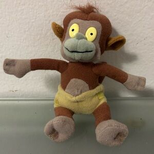 1998 Rugrats Movie Baby Monkey Plush Mini Monkey Express